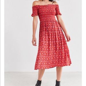 Kimchi Blue Off-The-Shoulder Smocked Dress